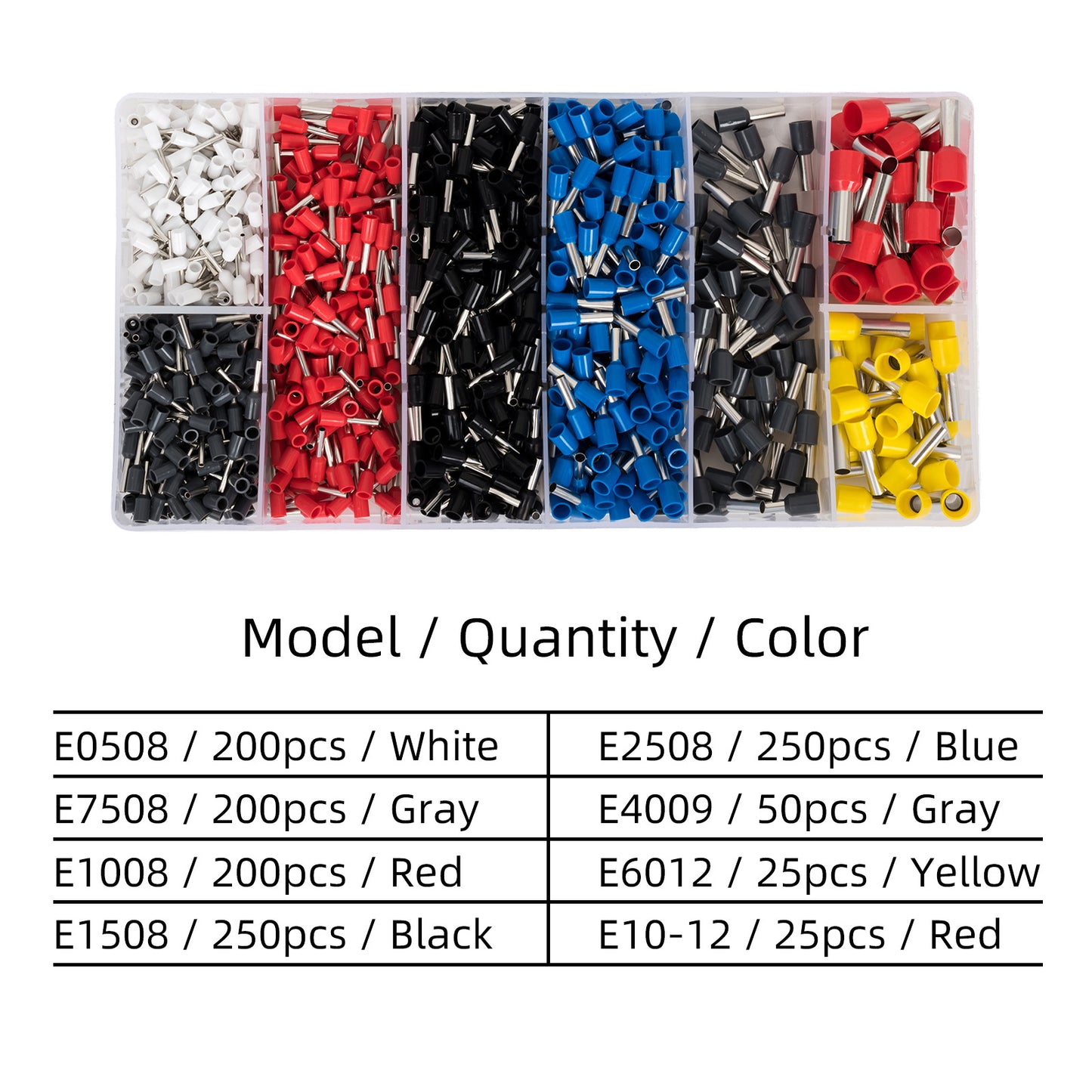 Crimping Tool Kit Self-Adjustable Ratchet Ferrule Crimper Pliers Set 1200 Pcs Wire Terminal Connectors