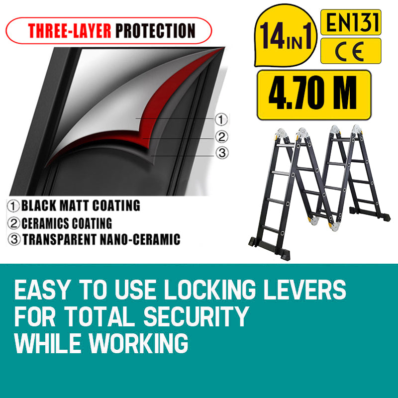 4.7M Multi-Purpose Combination Ladder(Black)