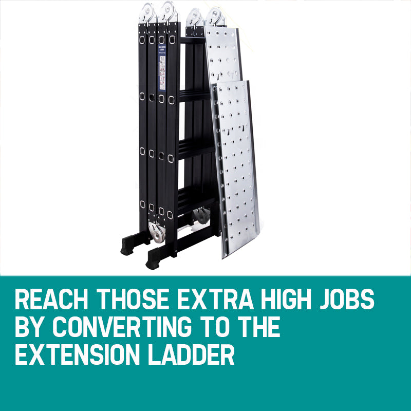 4.7M Multi-Purpose Combination Ladder + Step Platform(Black)