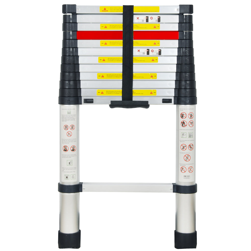 One Button Retraction 3.8M Telescopic Ladder