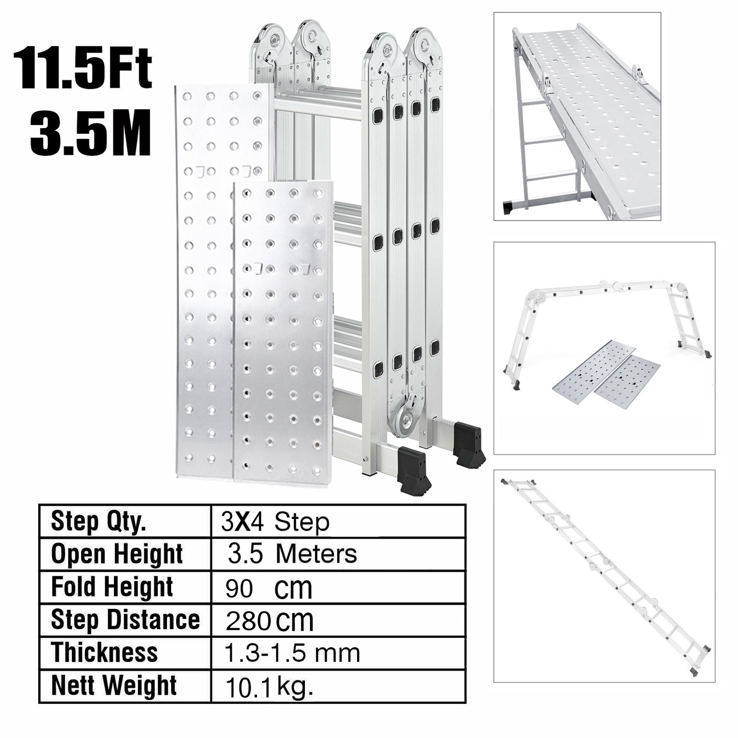 3.5 M Multi-Purpose Combination Ladder + Step Platform