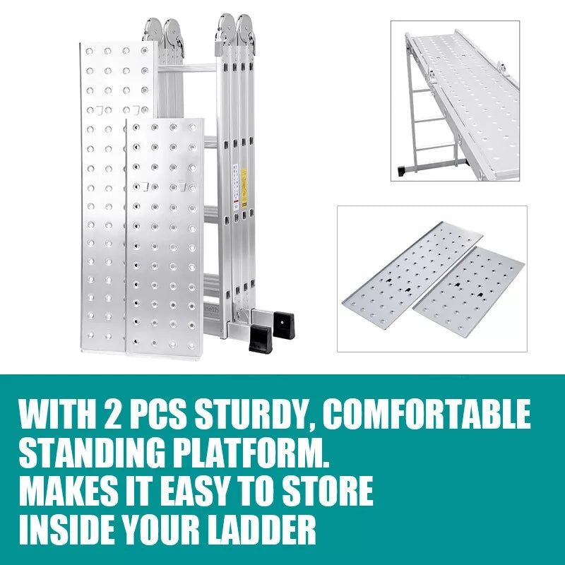 4.7M Multi-Purpose Combination Ladder + Step Platform(Silver)