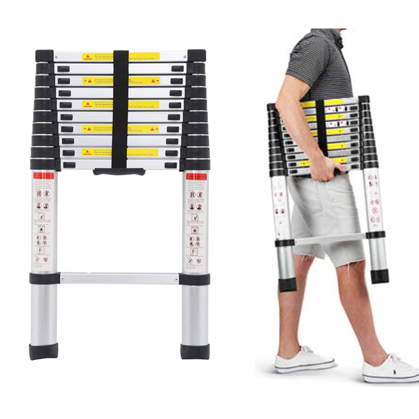 3.2M Single Telescopic Ladders(Silver)