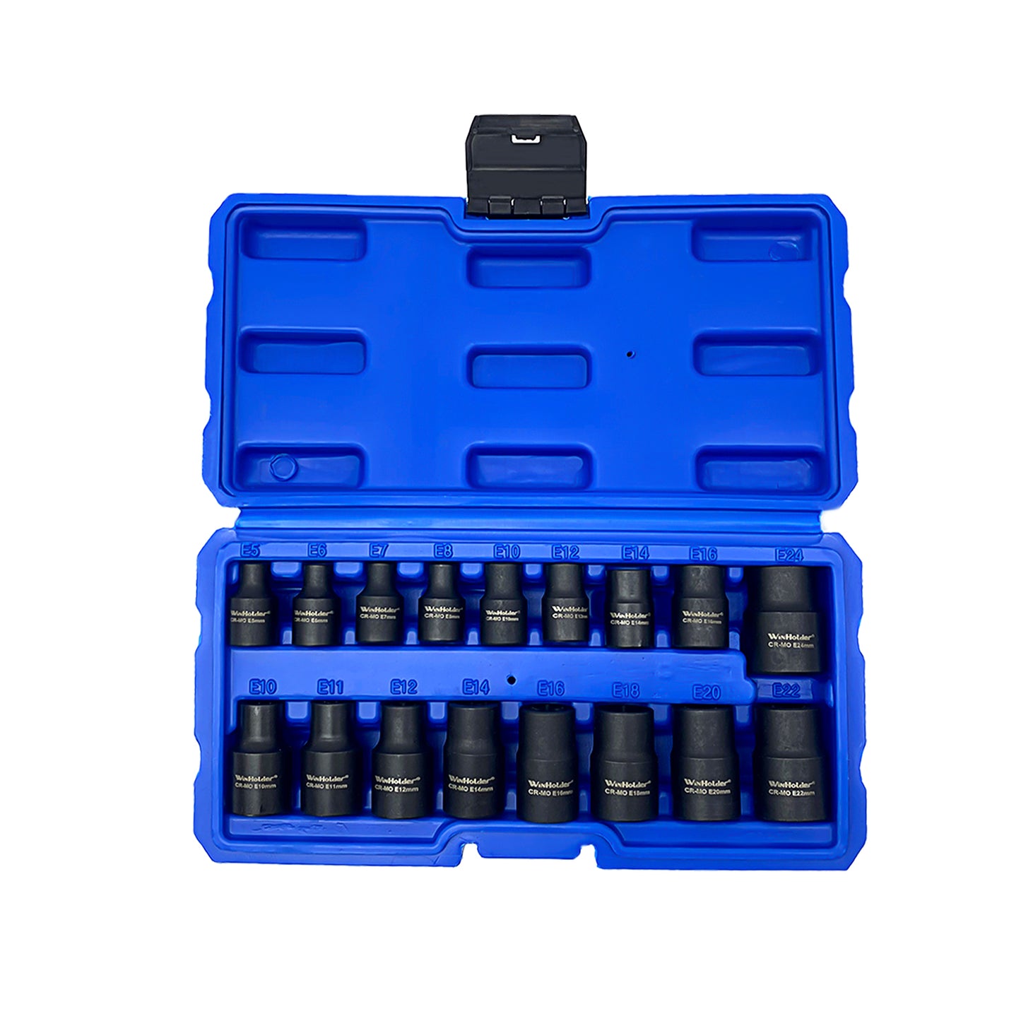 17pc 3/8" & 1/2" dr Impact E-Torx Socket Set E5 to E24
