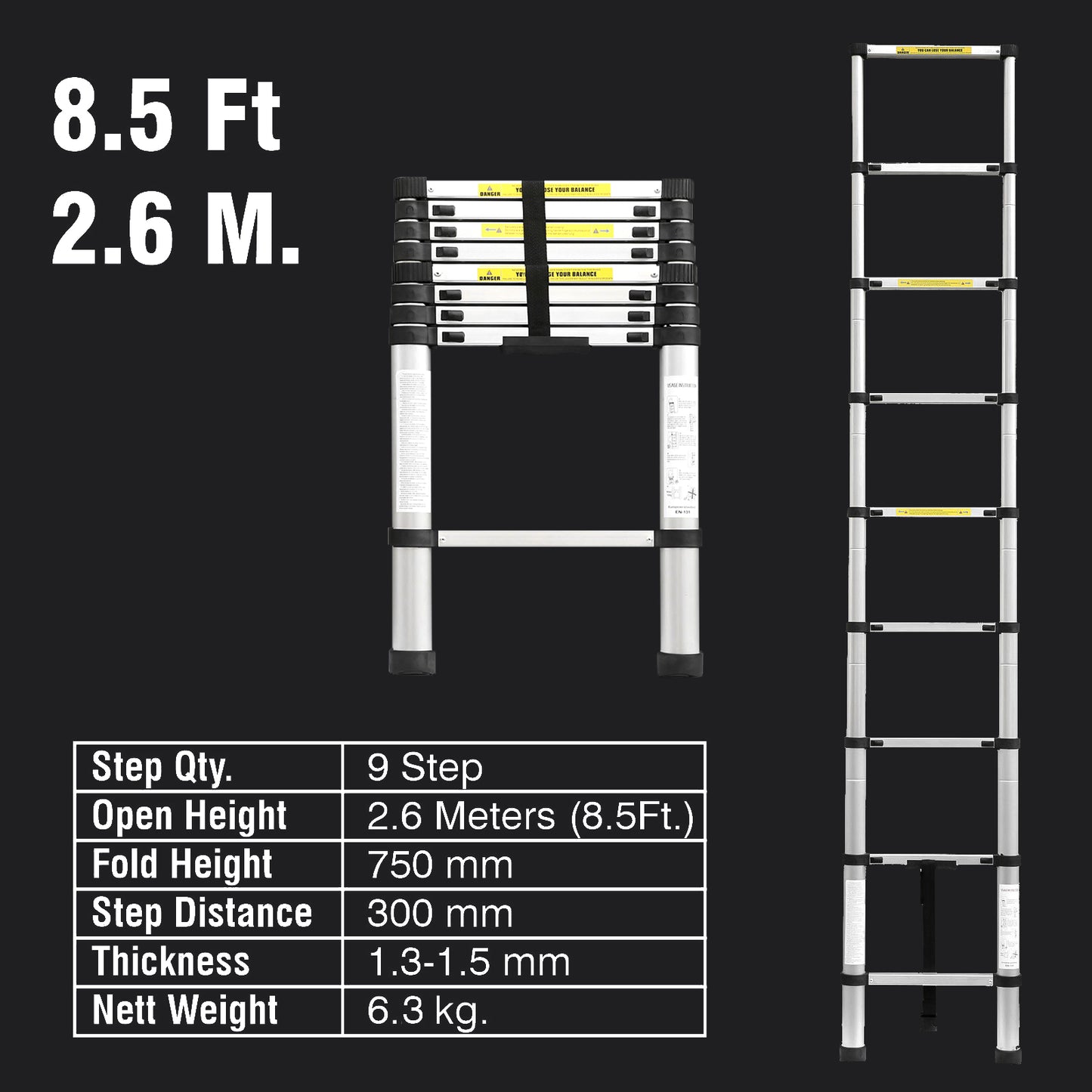 2.6M Telescopic Ladders