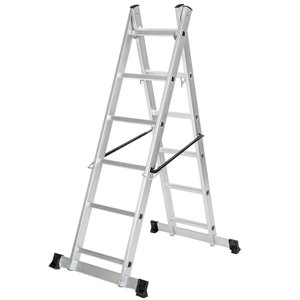 3 In 1-Scaffolding Step Ladder (Silver)