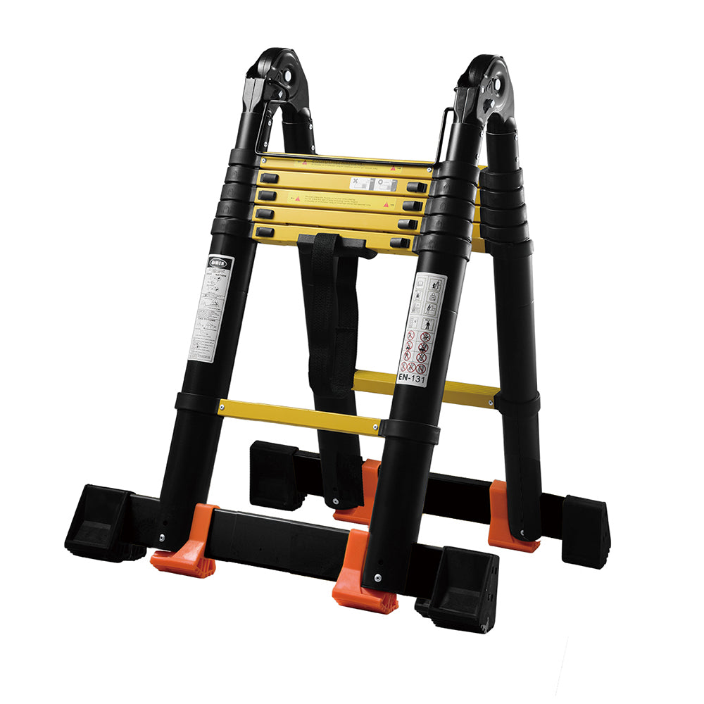 1.9M+1.9M Multi-Purpose Telescopic Ladder(Black With Yellow)