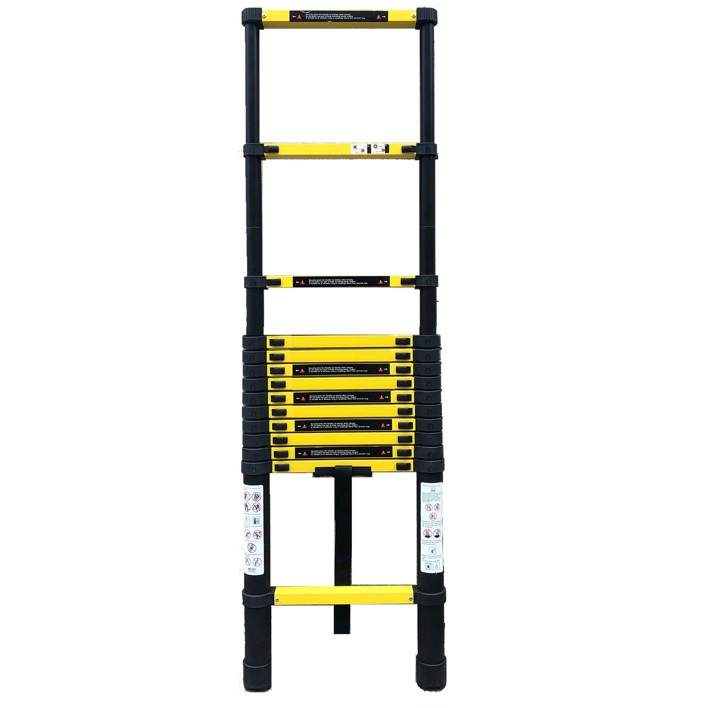 5.5M Single Telescopic Ladders(Black With Yellow)