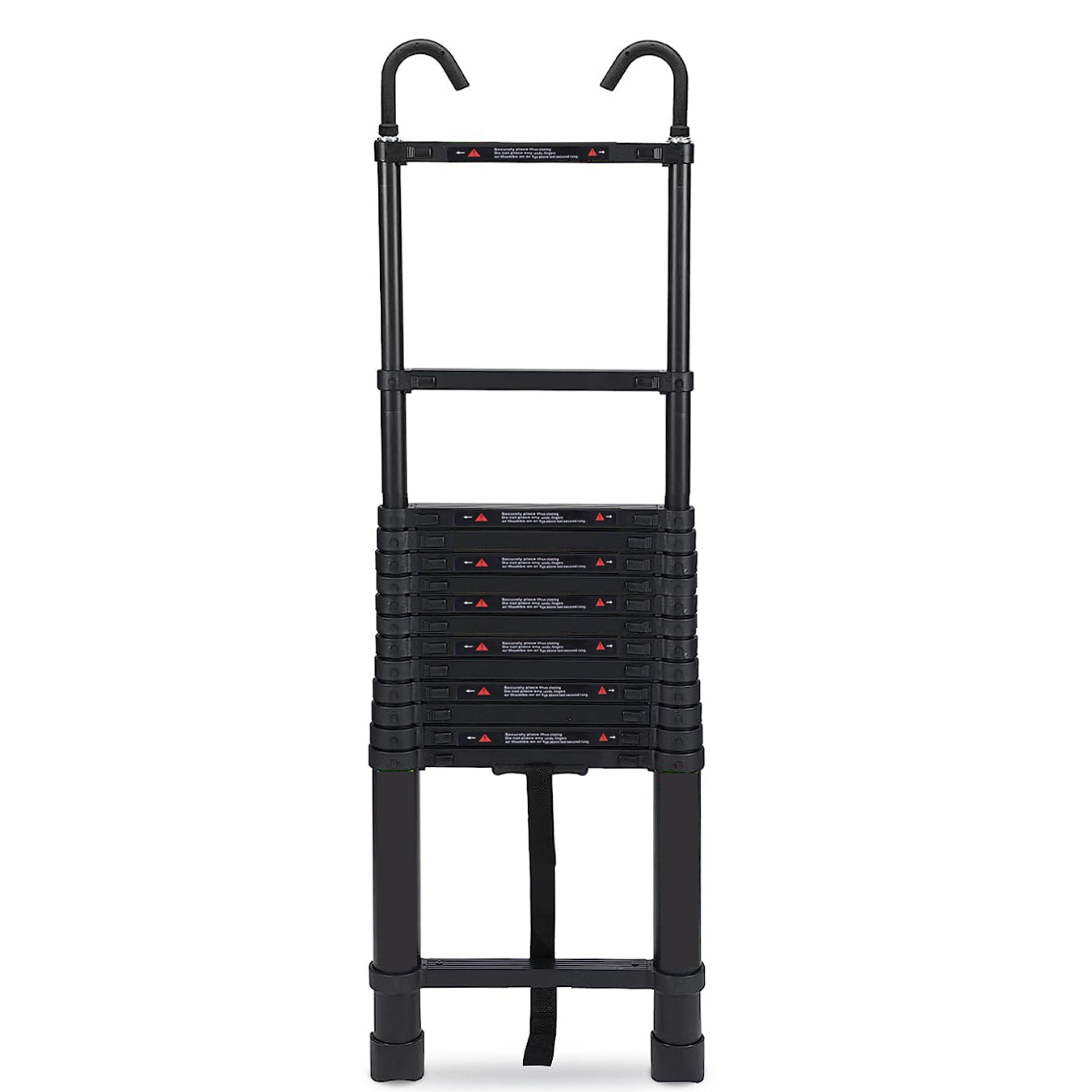 4.4M Single Telescopic Ladders With Hook(Black)