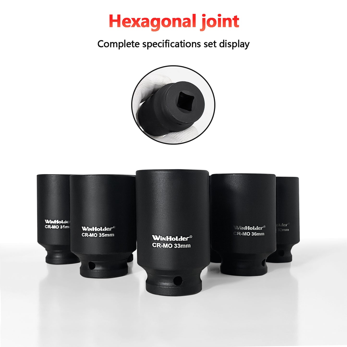 6 Point Axle Hub Nut DEEP IMPACT Socket Set