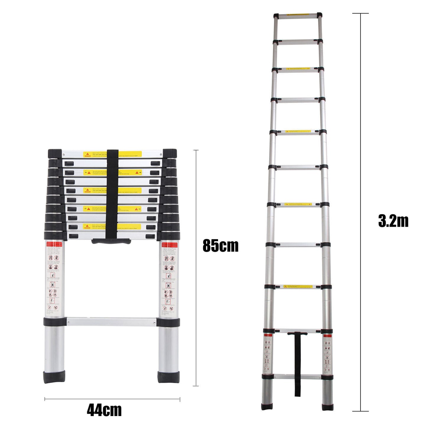 3.2M Single Telescopic Ladders(Silver)