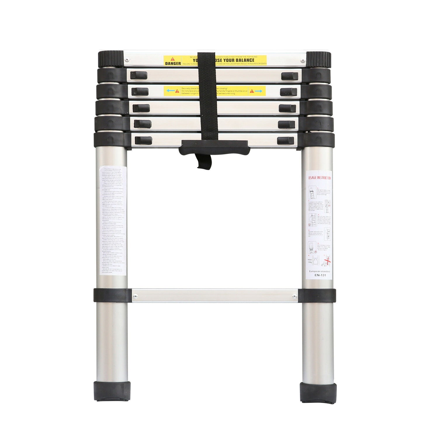 2M Single Telescopic Ladders(Silver)