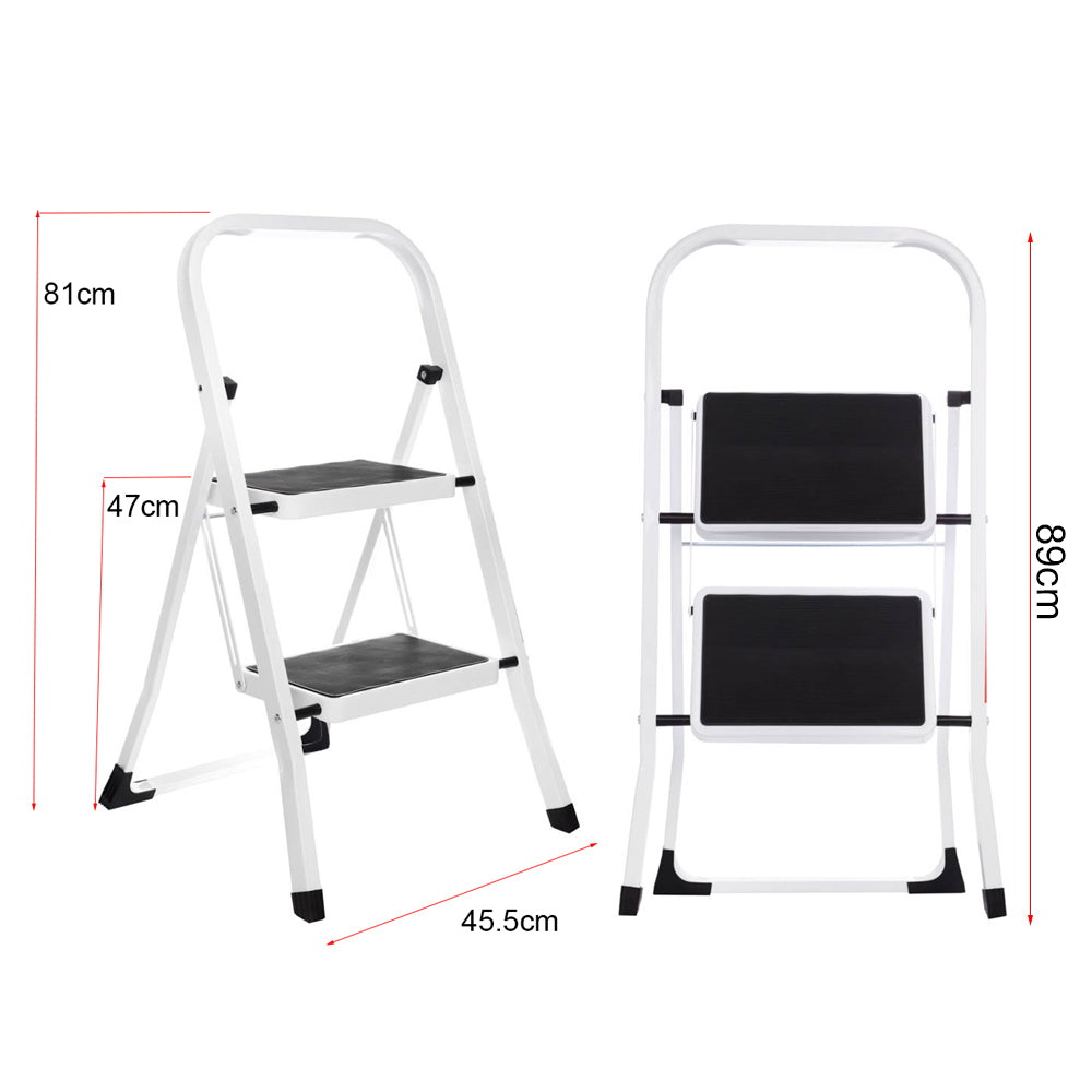 2 Step Steel Ladder(White)