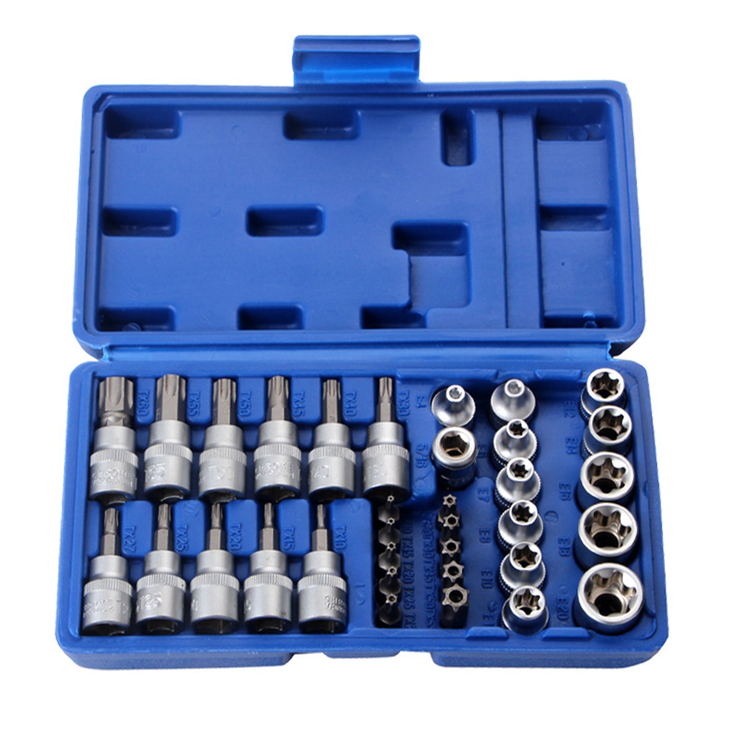 34Pcs Torx Star Sockets & Bit Set