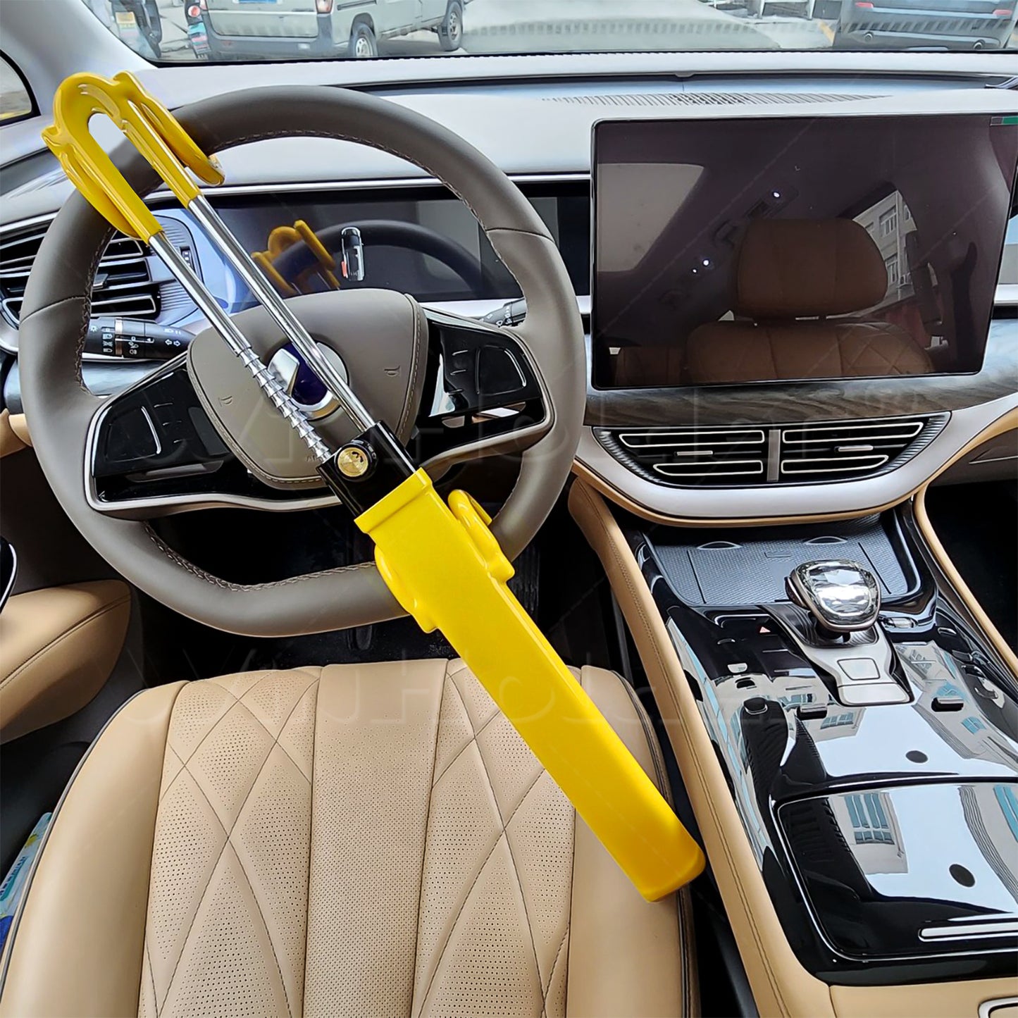 Twin Hooks Steering Wheel Lock