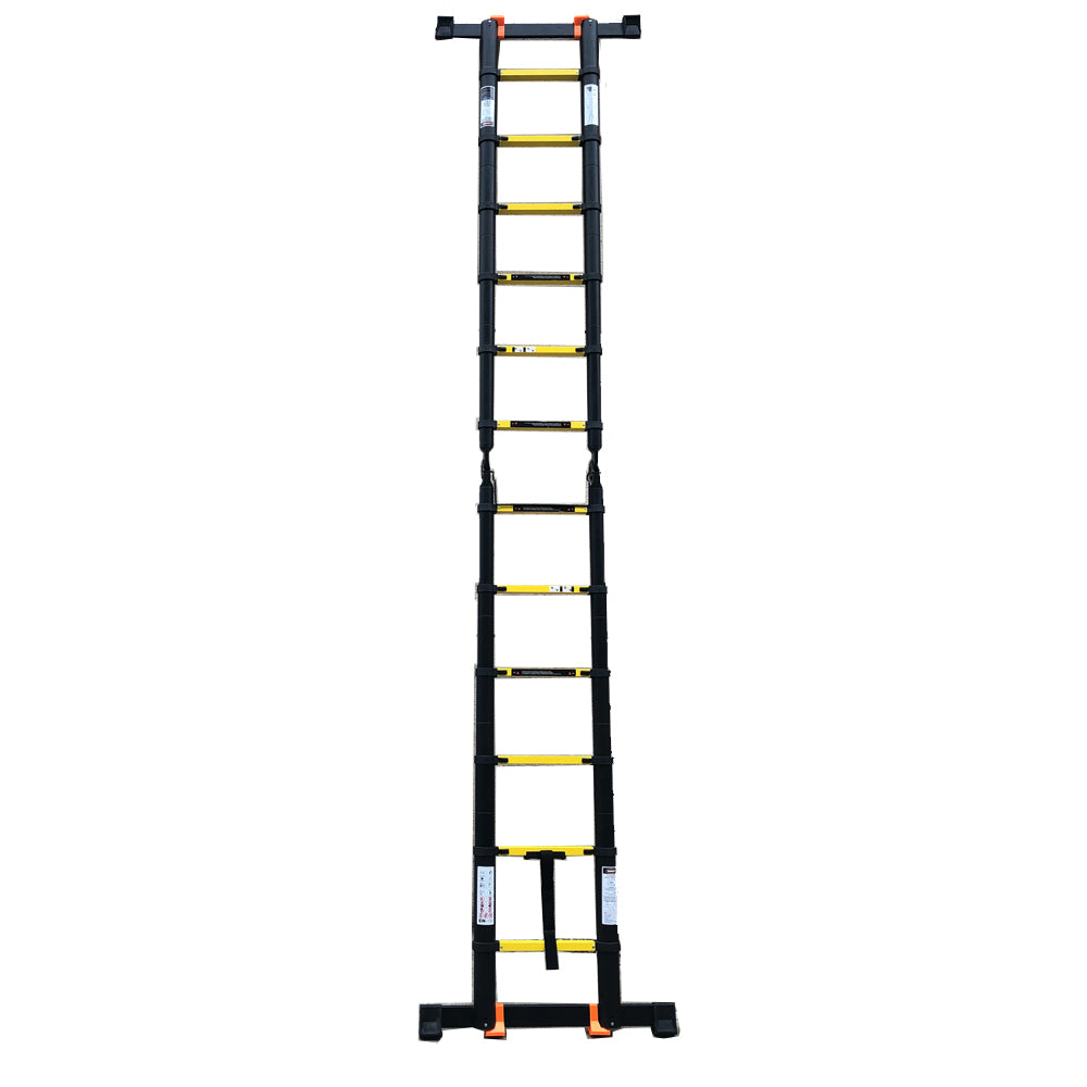 1.9M+1.9M Multi-Purpose Telescopic Ladder(Black With Yellow)