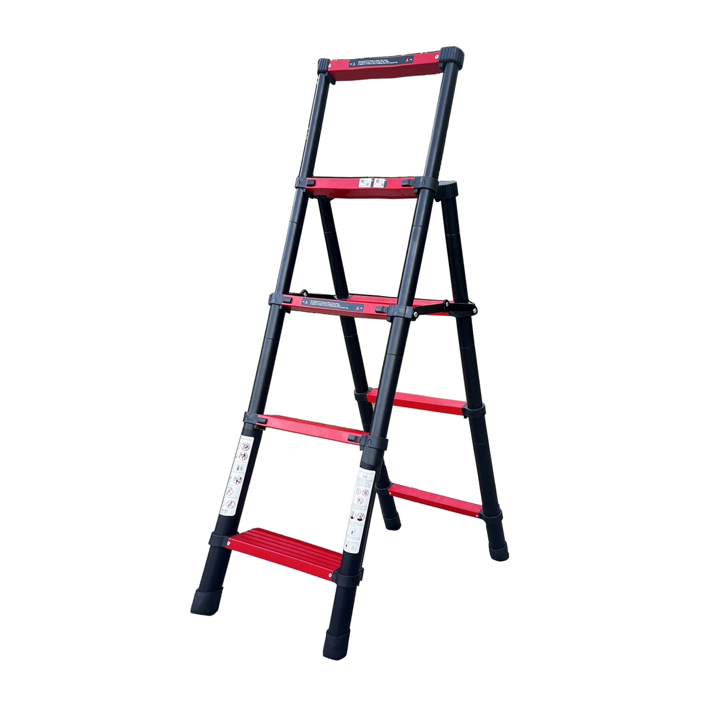 1.4M 4+5Step Double Side Telescopic Ladder (Black With Red)