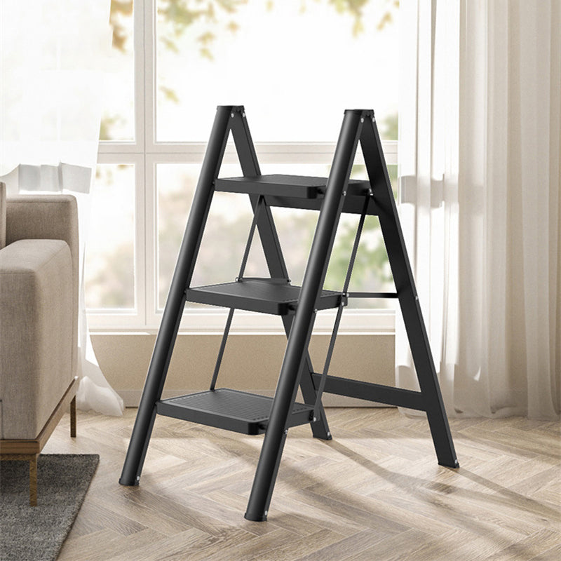 3 Step Ladder Folding Step Stool(Black)