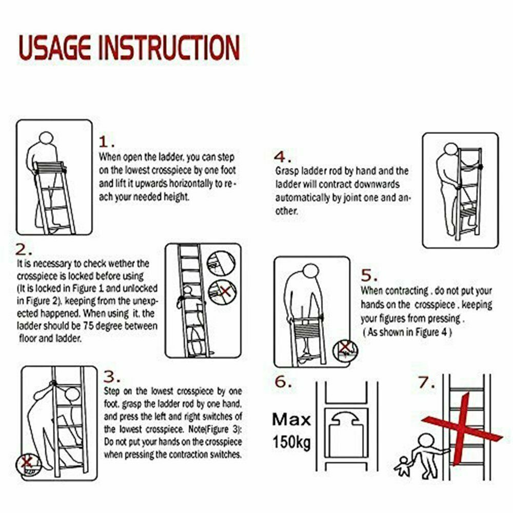 3.2M Single Telescopic Ladders(Silver)