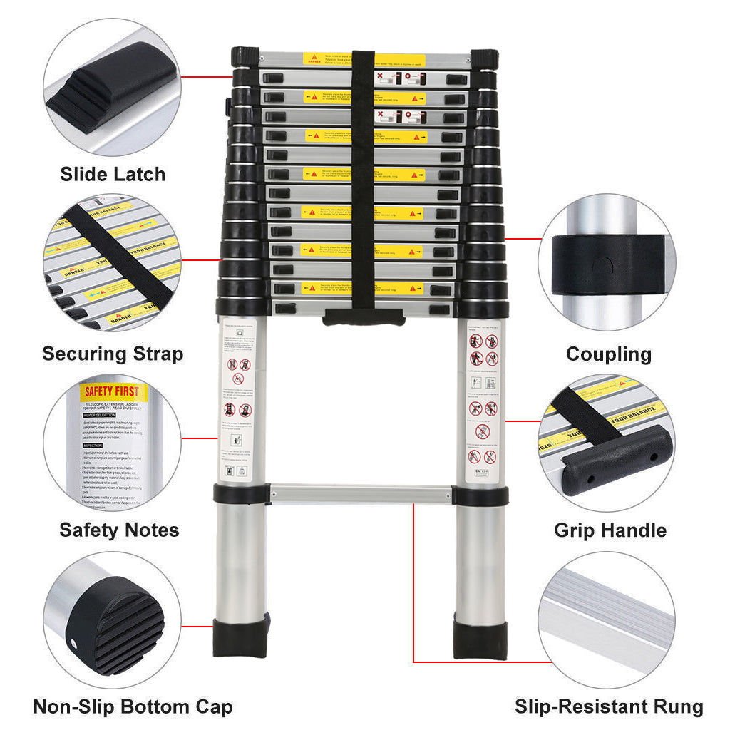 5.2M Single Telescopic Ladders(Silver)
