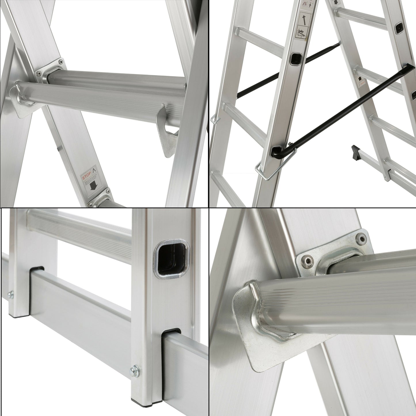 3 In 1-Scaffolding Step Ladder (Silver)