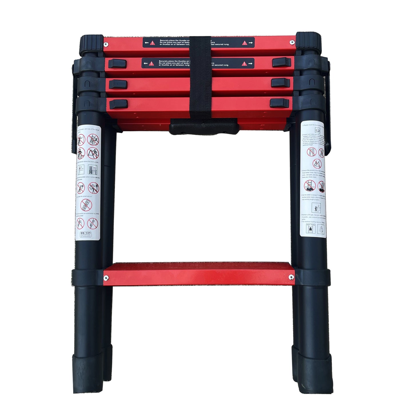 1.4M 4+5Step Double Side Telescopic Ladder (Black With Red)