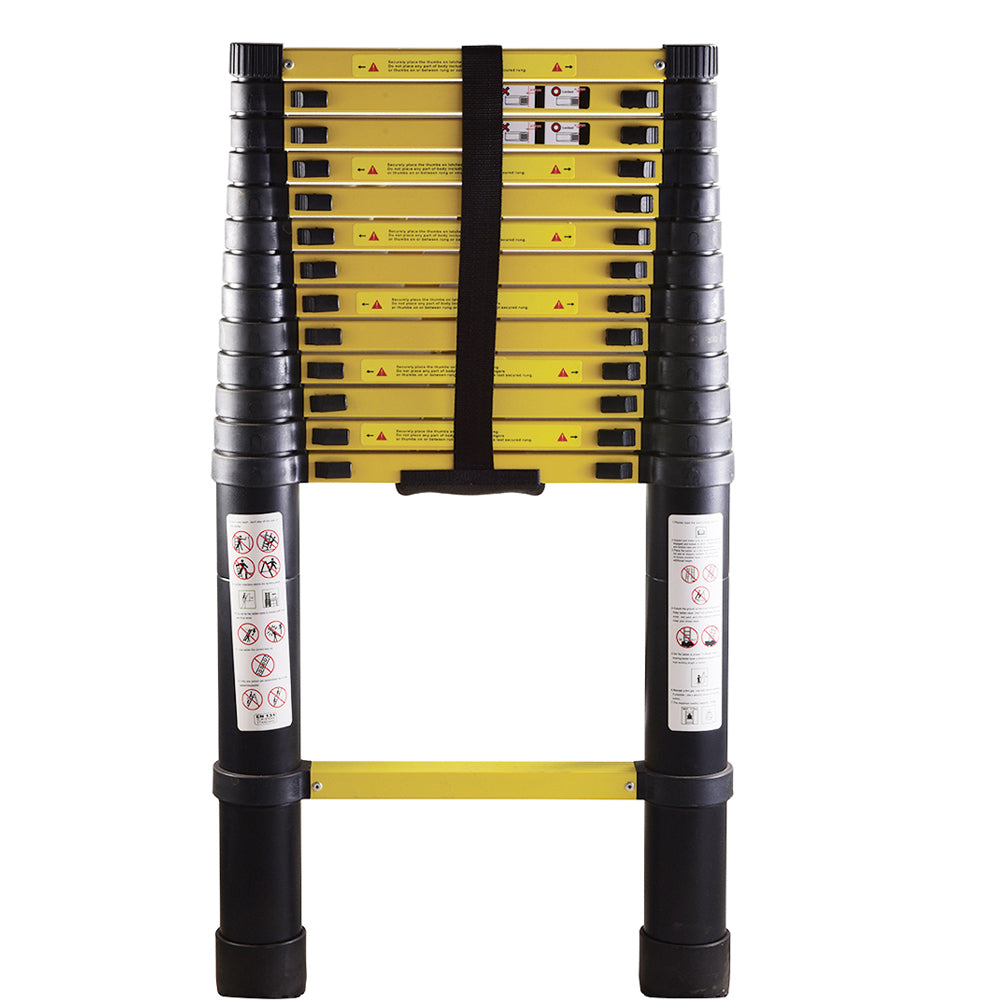 5.5M Single Telescopic Ladders(Black With Yellow)