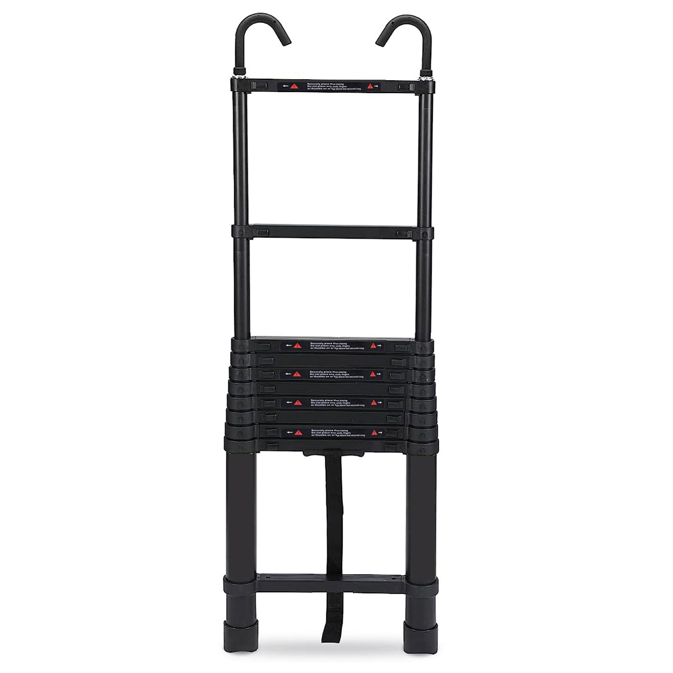3.2M Single Telescopic Ladders With Hook(Black)