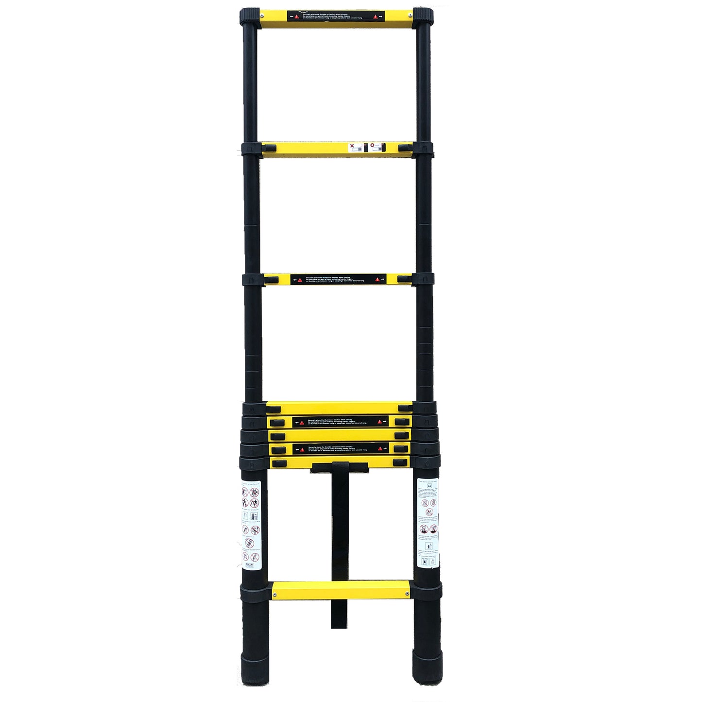 3.5M Single Telescopic Ladders(Black With Yellow)