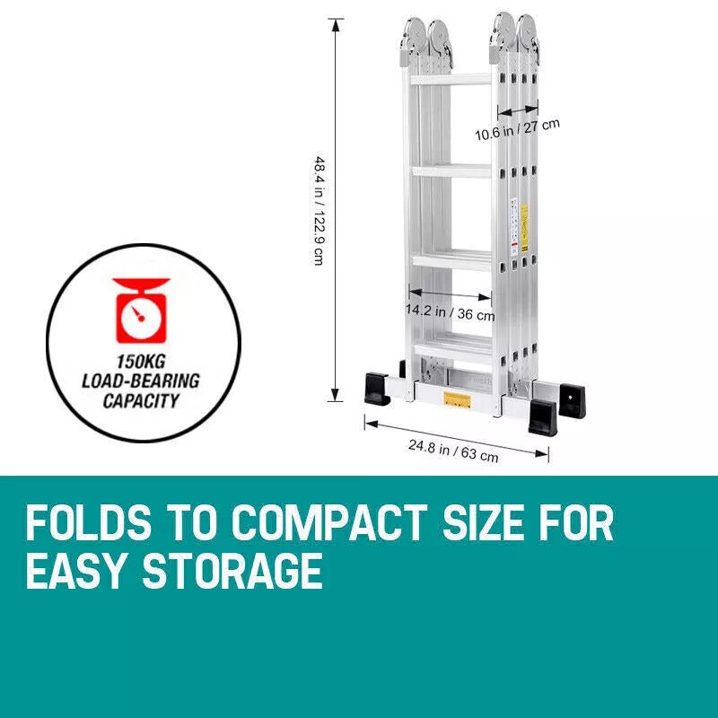 4.7M Multi-Purpose Combination Ladder + Step Platform(Silver)