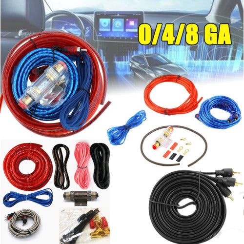 1500w Audio Subwoofer Sub AMP RCA Car Amplifier Wiring Kit Power Cable