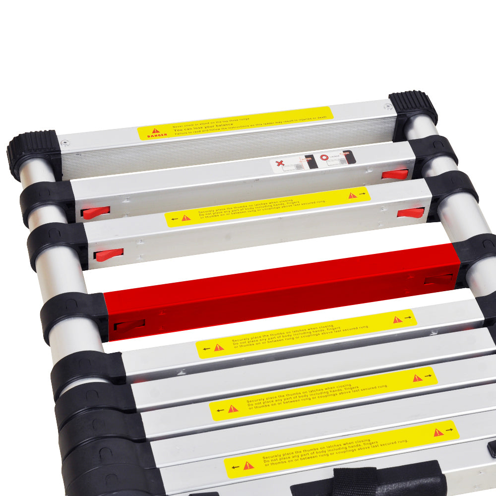 One Button Retraction 3.8M Telescopic Ladder