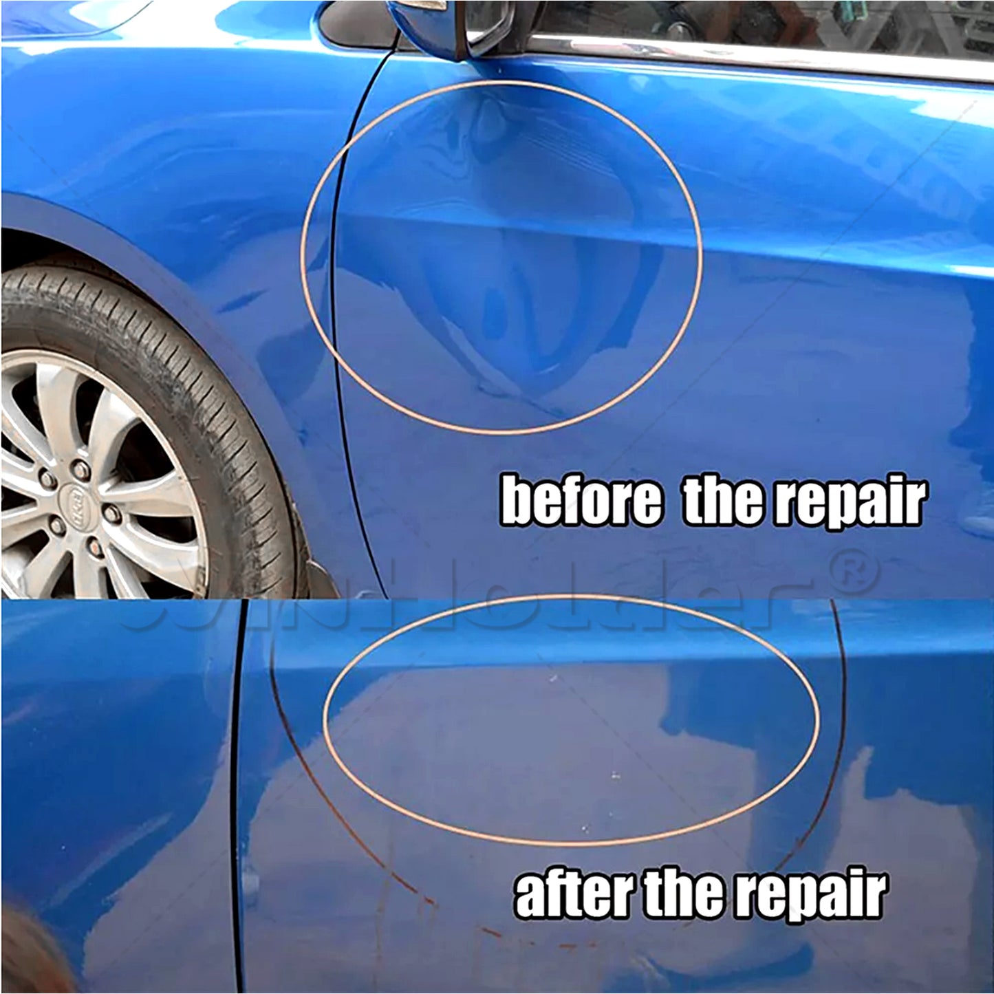 Car Paintless Dent Removal Kit Slide Hammer with 18Pcs Dent Puller Tabs Tools