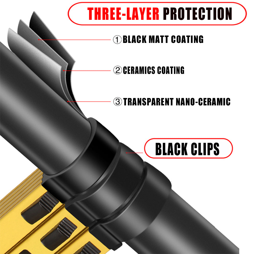 3.3M+3.3M Multi-Purpose Telescopic Ladder(Black With Yellow)