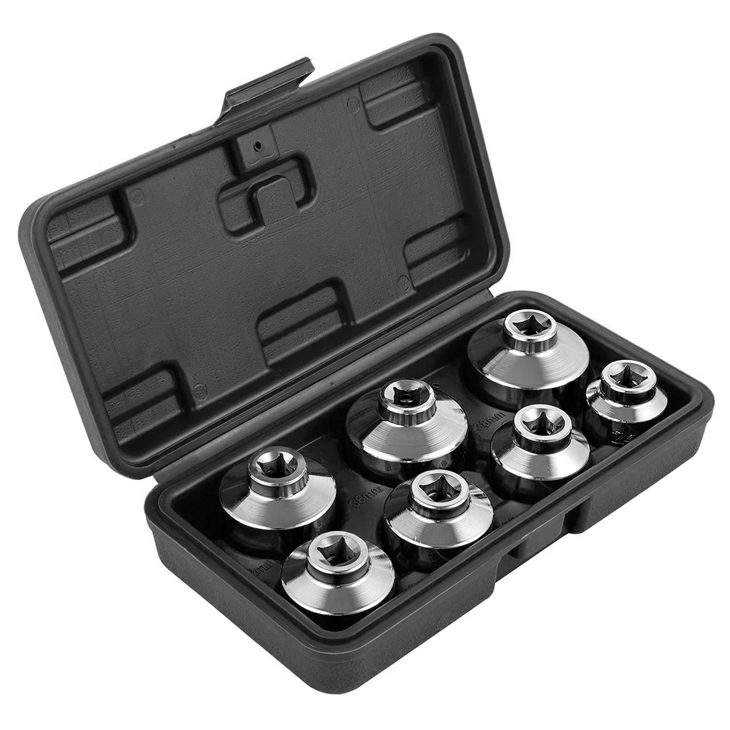 7 Pcs Oil Filter Socket Set Wrench Tool 24mm 27mm 29mm 30mm 32mm 36mm