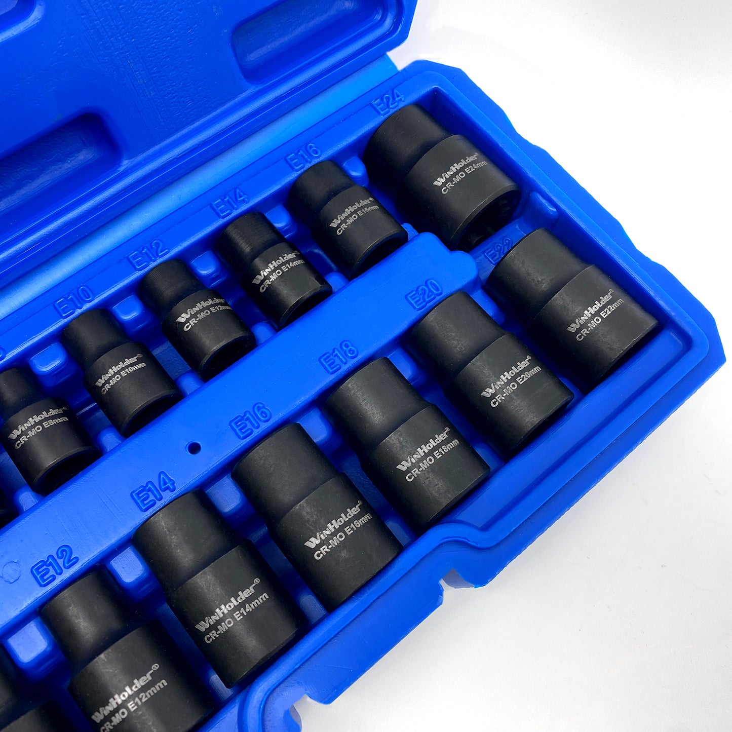 17pc 3/8" & 1/2" dr Impact E-Torx Socket Set E5 to E24
