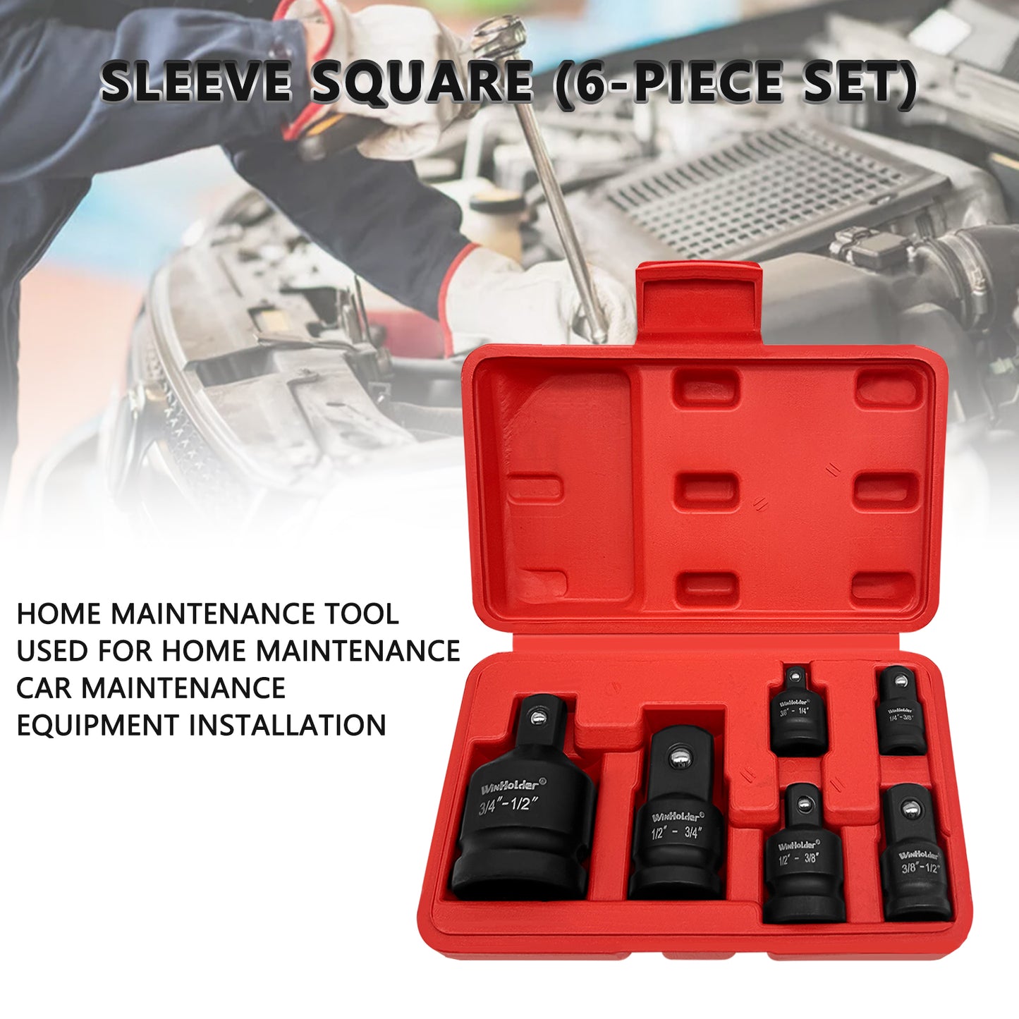 6Pc Impact Socket Adapter Set