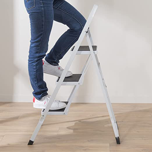 3 Step Steel Ladder(White)