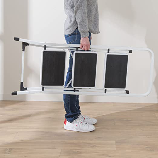 3 Step Steel Ladder(White)