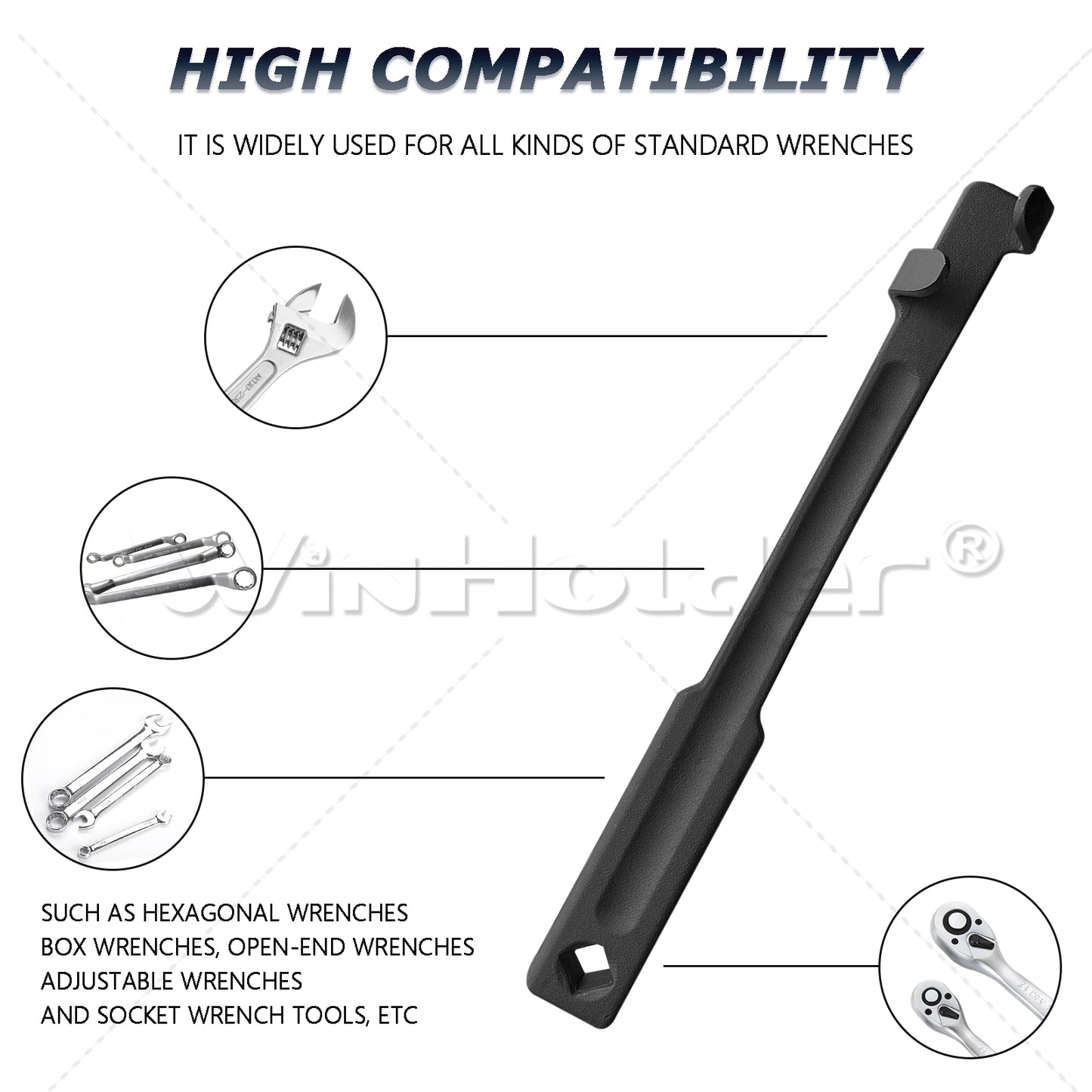 Universal Spanner Extension Lever Bar Wrench Extension Tool   1/2" Sq Drive