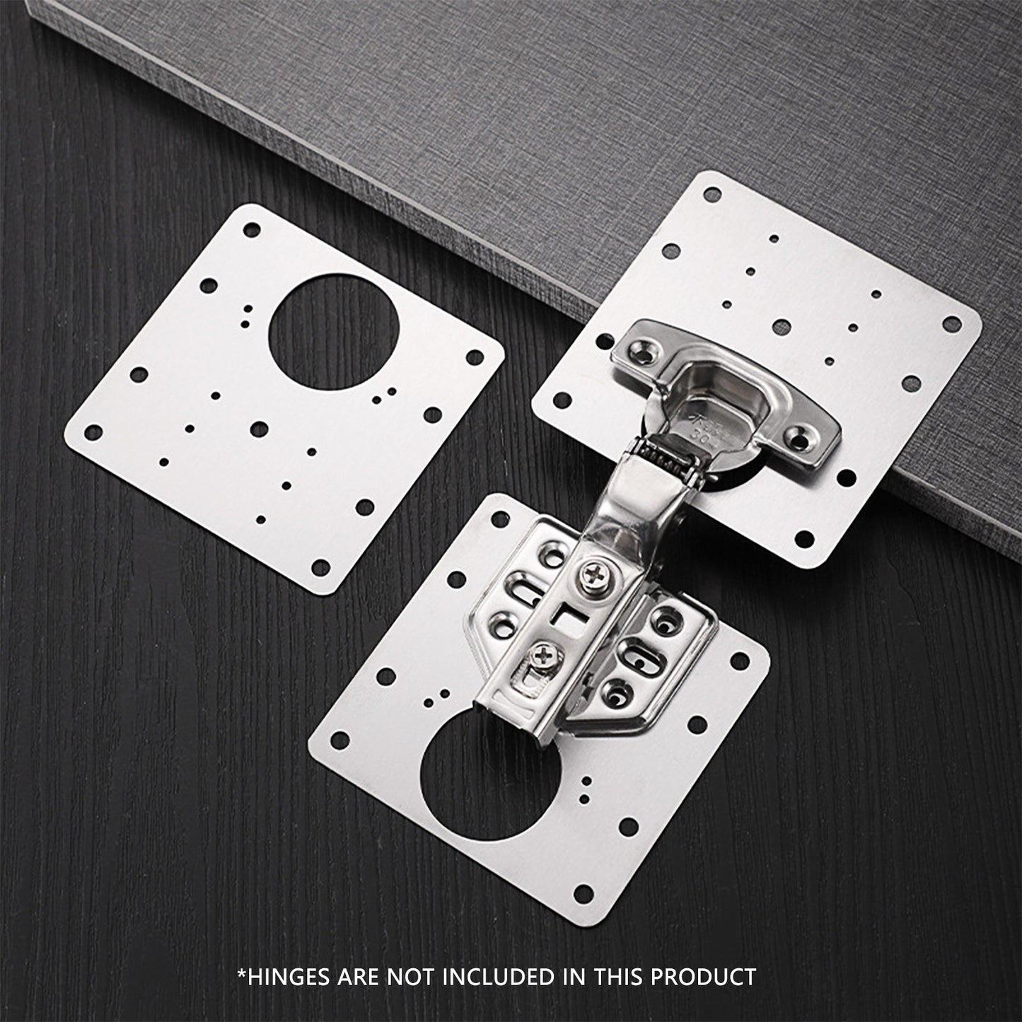 Kitchen Cupboard Door Hinge Repair Kit Plate and Fixing Screws Cabinet Hinges