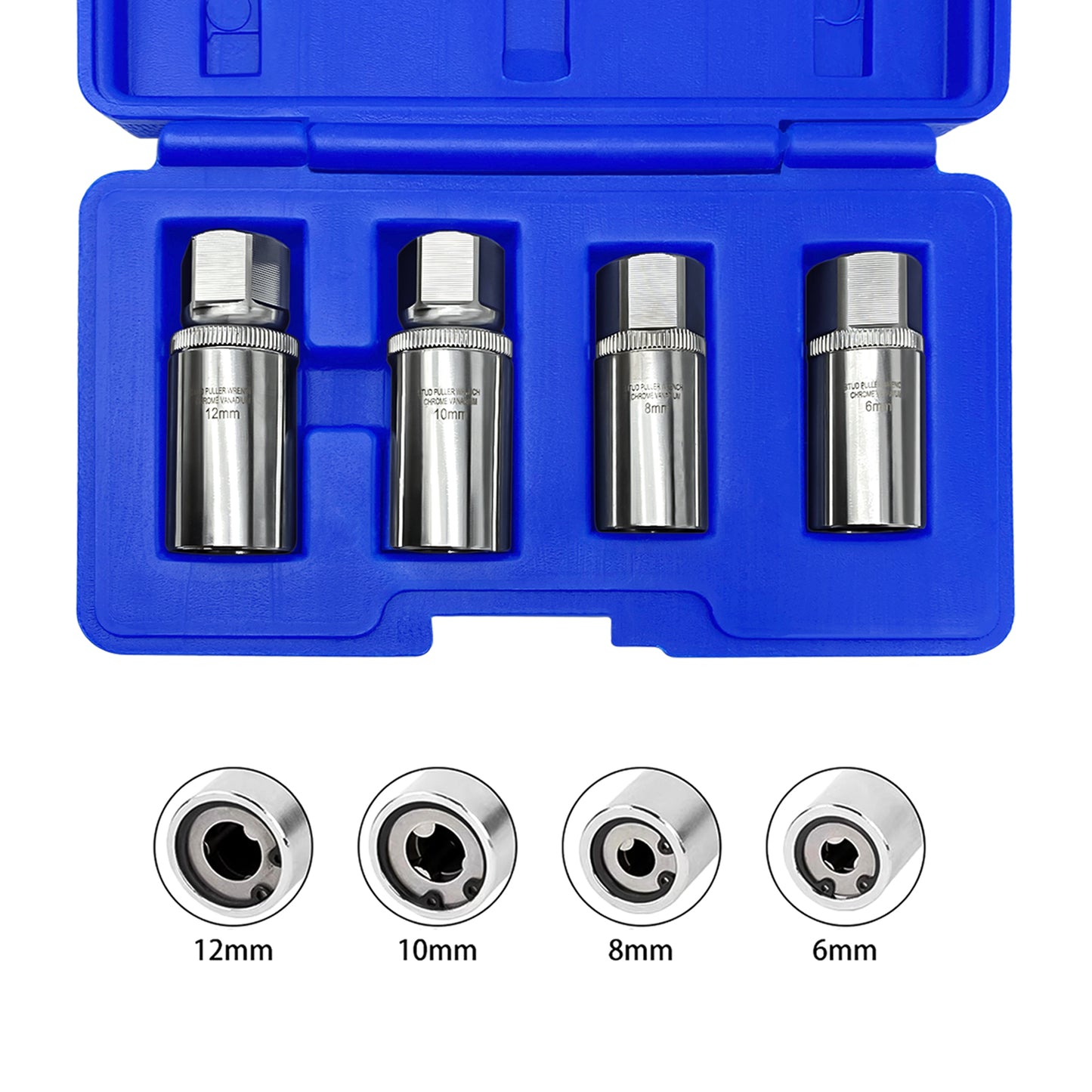 Stud Extractors Roller Type Stud Remover Set 6mm 8mm 10mm 12mm Extractors