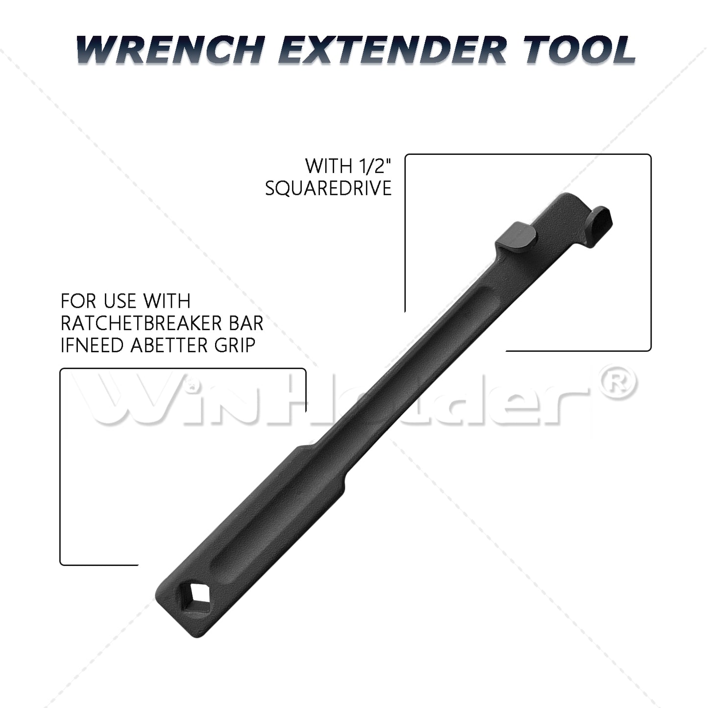 Universal Spanner Extension Lever Bar Wrench Extension Tool   1/2" Sq Drive