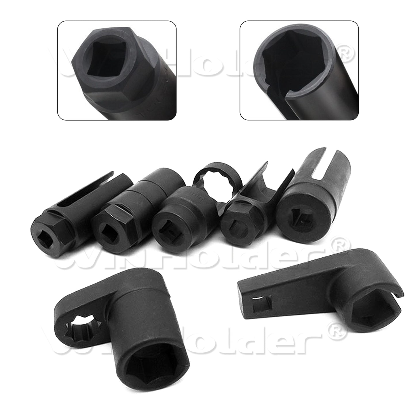7PC Oxygen Lambda Sensor Socket Removal Set Tool Kit Engine 22MM/27MM/29MM