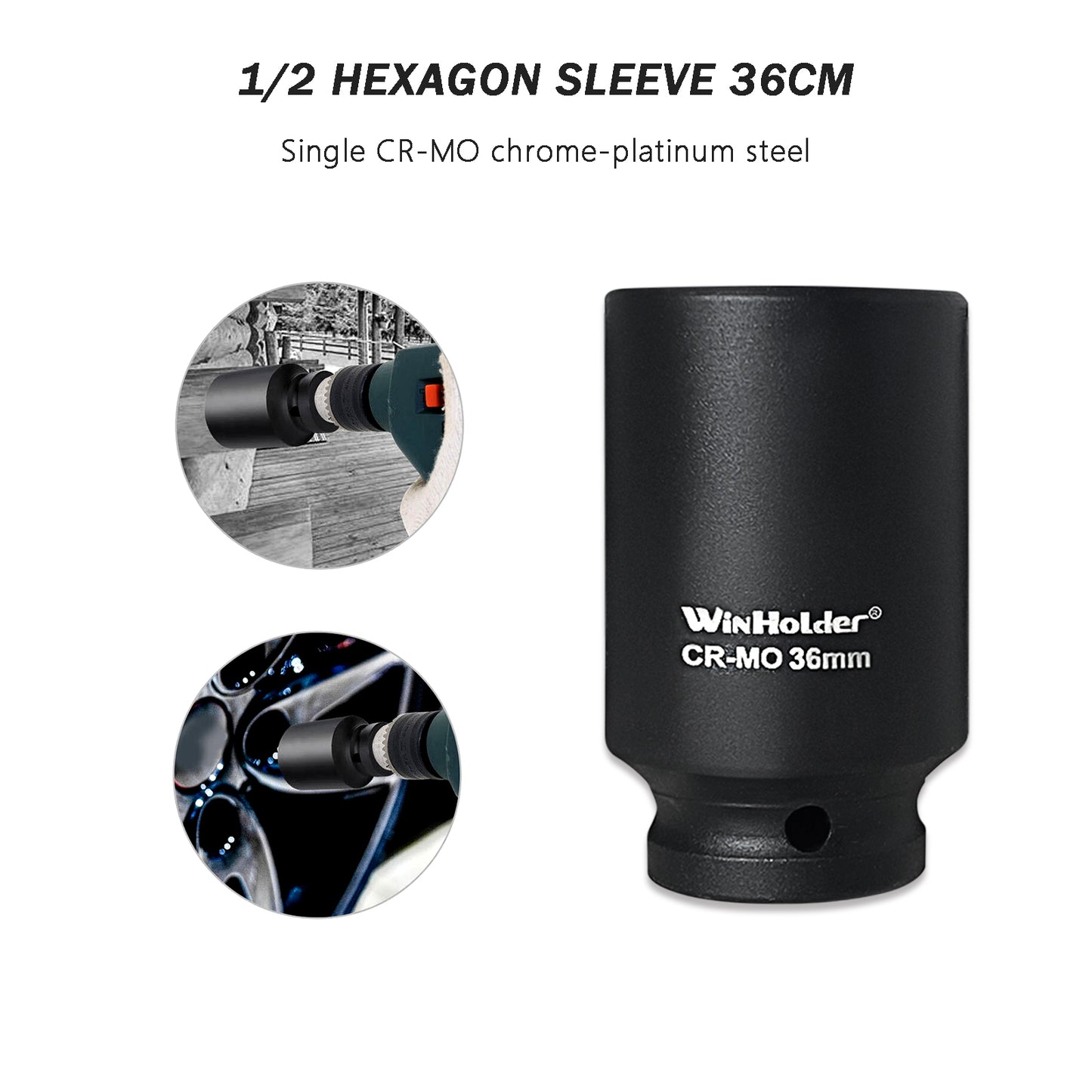 36mm 1/2" Drive 6 point Hub Nuts Deep Impact Socket