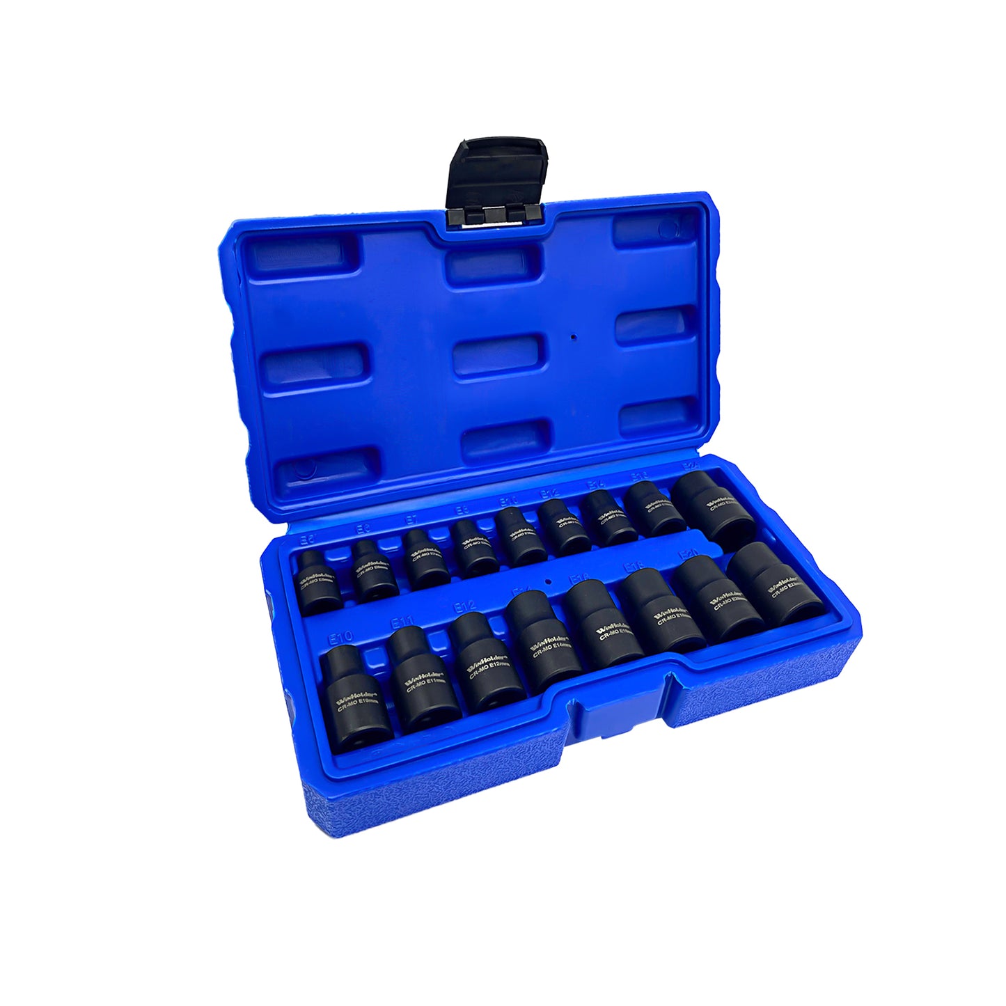 17pc 3/8" & 1/2" dr Impact E-Torx Socket Set E5 to E24
