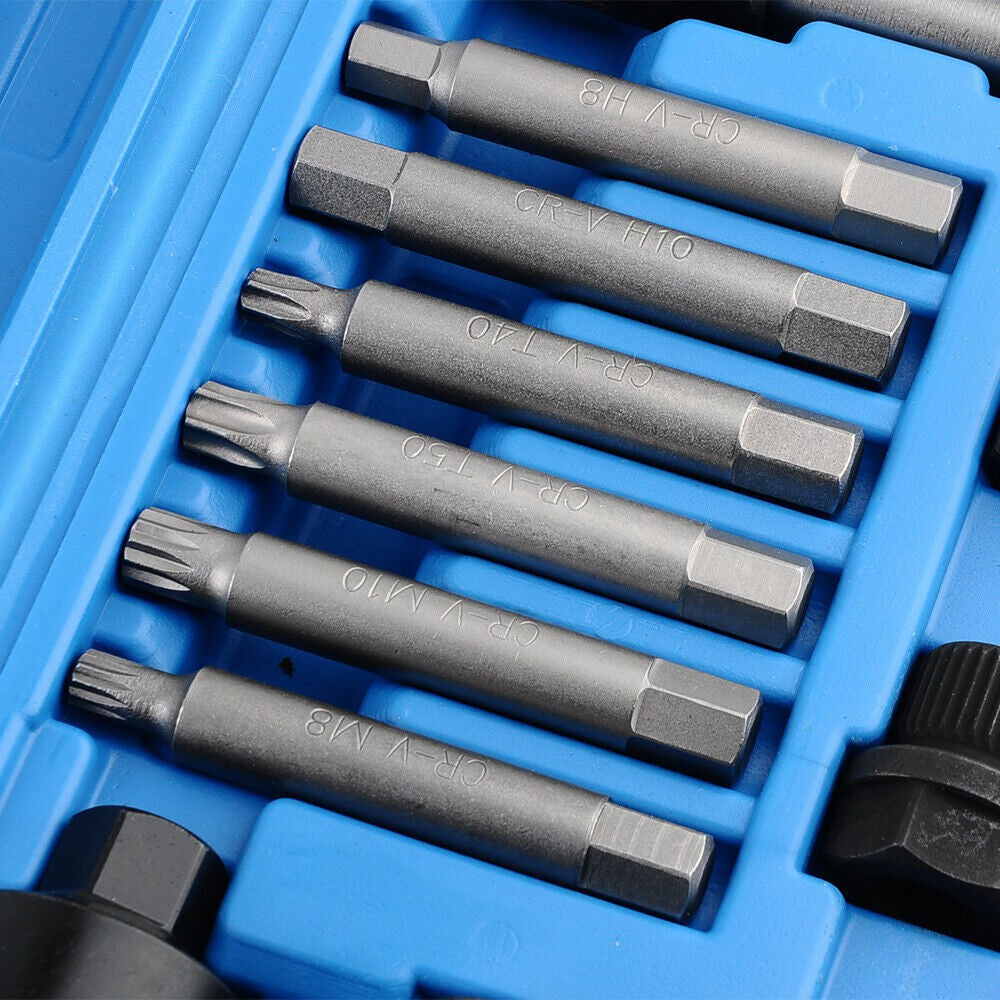 13 Pcs Alternator Free Wheel Pulley Removal Set Car Garage Tool