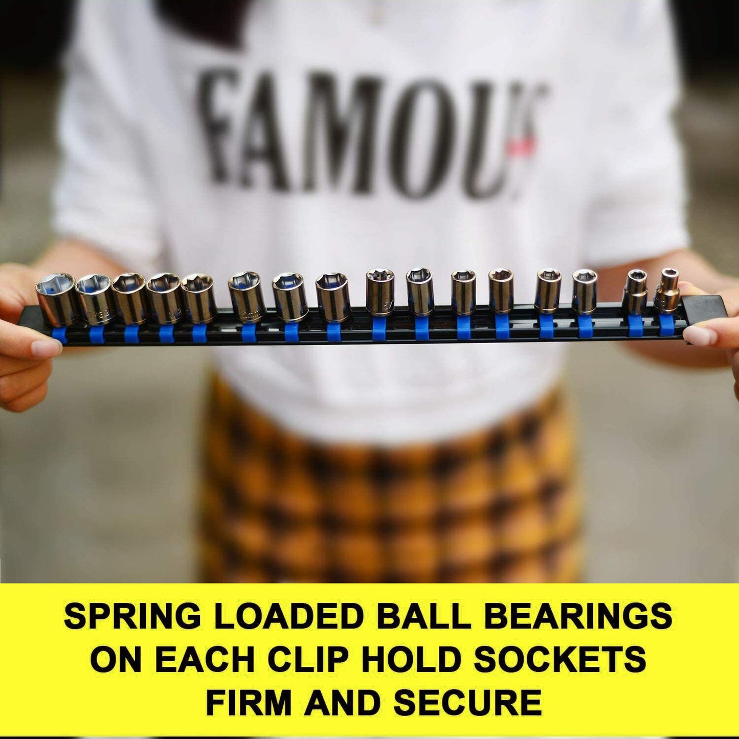 6pc Mountable Socket Organizer Rail Set