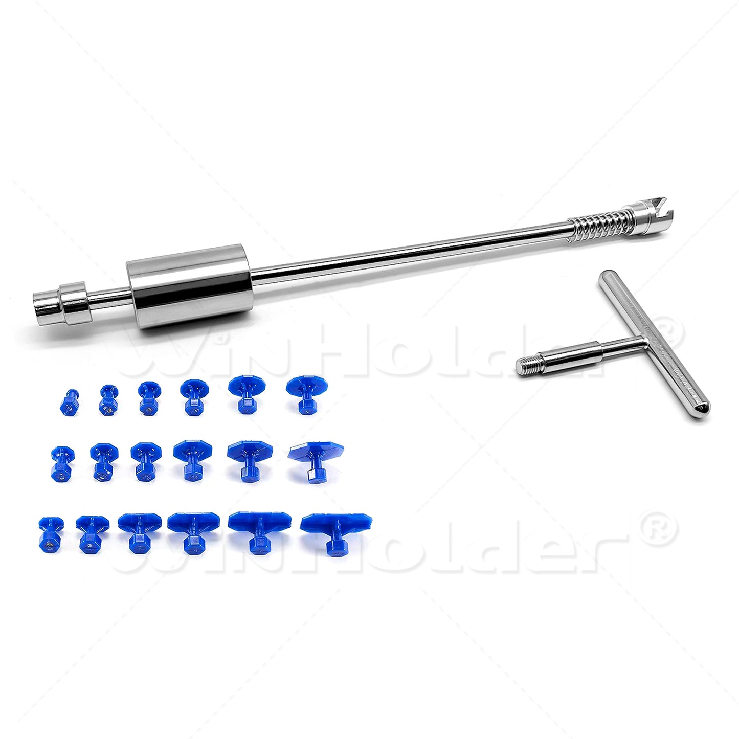 Car Paintless Dent Removal Kit Slide Hammer with 18Pcs Dent Puller Tabs Tools