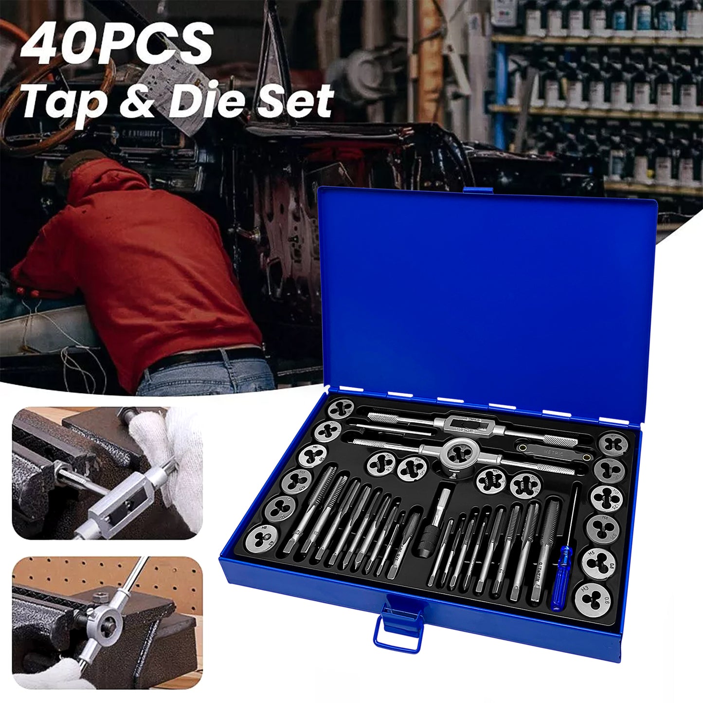 40pc Metric Tap and Die Set